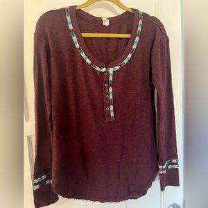 Free People long sleeve Henley
